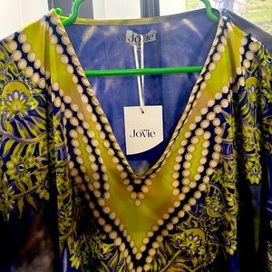 Jovie Kaftan green/ blue  washable and able to toss on dryer